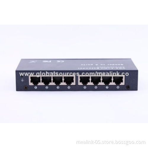 1 to 8 VGA Extender, 100/200/300m Optional, 12V DC Power Supply
